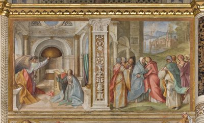 Centrální loď, Třetí severní pole, Zvěstování, Navštívení, Boccaccio Boccaccino 1516-17 od Boccaccio Boccaccino