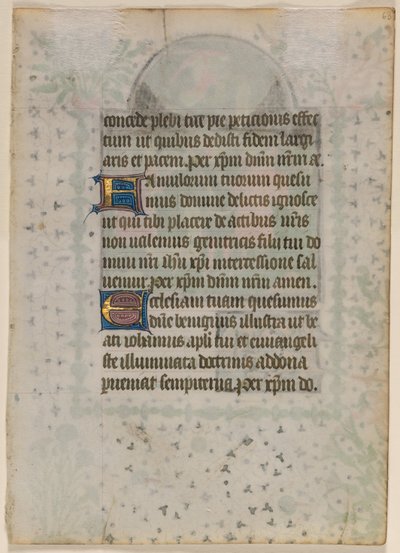 List z knihy hodin: Text verso, c. 1410-20. od Boethius Illuminator