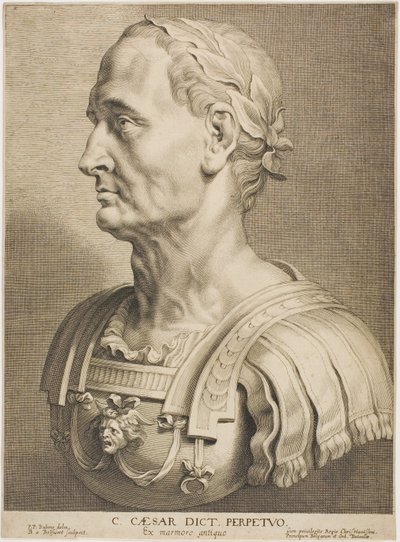 Julius Caesar, věčný diktátor, z knihy Dvanáct slavných Řeků a Římanů od Boetius Adams Bolswert