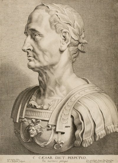 Julius Caesar, věčný diktátor, z dvanácti slavných řeckých a římských mužů, kolem roku 1633 od Boetius Adams Bolswert