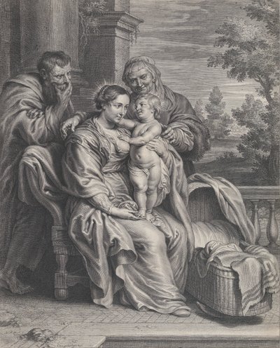 Svatá rodina se svatou Annou, ca. 1625-35. od Boetius Adams Bolswert