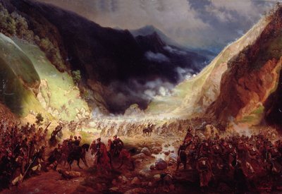 Bitva u kaňonu Rotenturm, 1871 od Bogdan Willewalde
