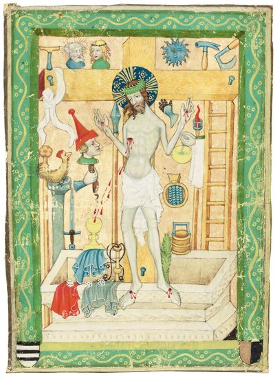 Kristus jako muž bolestí, Čechy, asi 1420 (pergamen) od Bohemian School