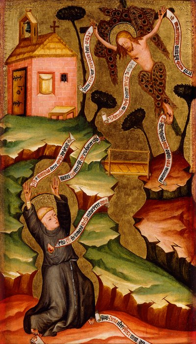 Saint Francis Receiving the Stigmata, c.1400 od Bohemian School