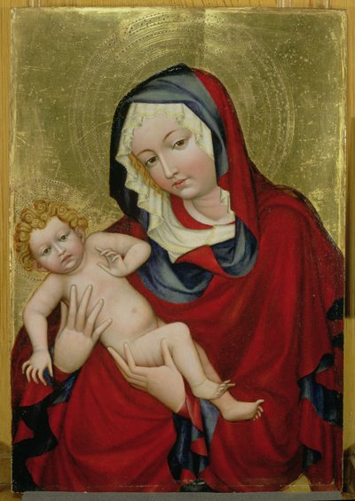 Panna a dítě, cca 1400 (tempera a plátkové zlato na panelu) od Bohemian School