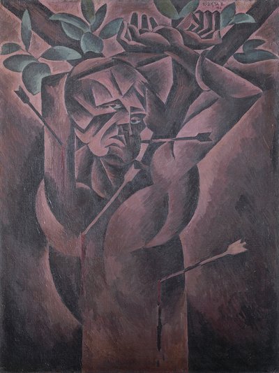St Sebastian, by Bohumil Kubista (1884-1918), oil on canvas, 98x75 cm od Bohumil Kubišta