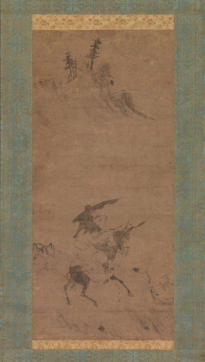 Su Shi Riding a Donkey, počátek 15. století. od Bokudo Sojun
