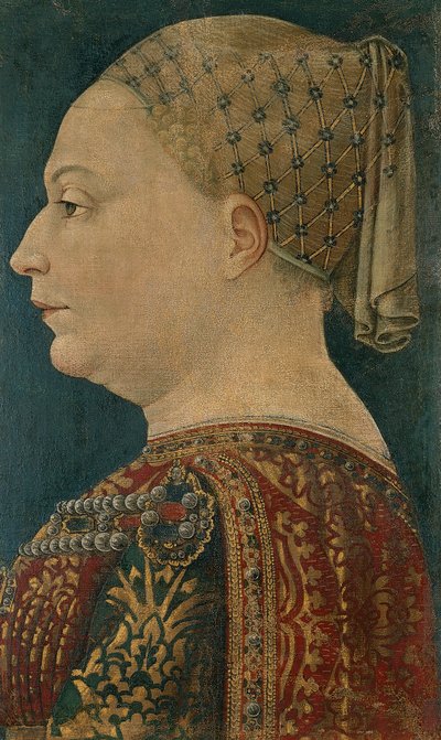 Portrét Bianca Maria Visconti (Settimo Pavese od Bonifacio (attr.) Bembo