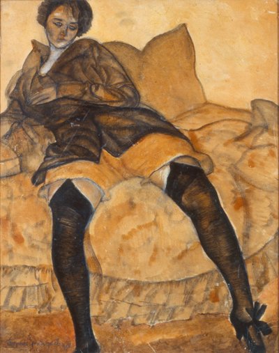 Sedící žena, c. 1918 od Boris Dmitrievich Grigoriev