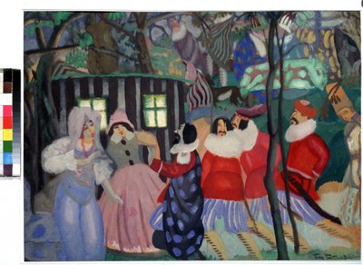 Dobyvatelé (The Conquerors). Dílo Borise Dmitrieviče Grigorjeva (1886-1939), kvaš na kartonu od Boris Dmitrievich Grigoriev