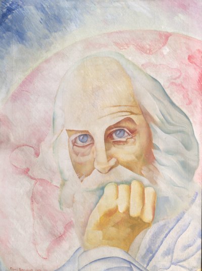 Portrét Walta Whitmana (1819-92) 1918 od Boris Dmitrievich Grigoriev