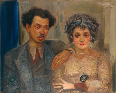 Portrét umělce Nikiolai Remizova 1887-1975 s manželkou, Mezi 1926 a 1933 od Boris Dmitrievich Grigoriev