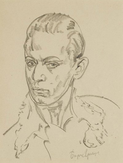 Portrét baletního tanečníka a choreografa Sergeje Lifara 1905-1986 od Boris Dmitrievich Grigoriev