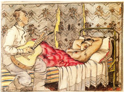 Podle kytarového zvuku, 1921 od Boris Mikhailovich Kustodiev