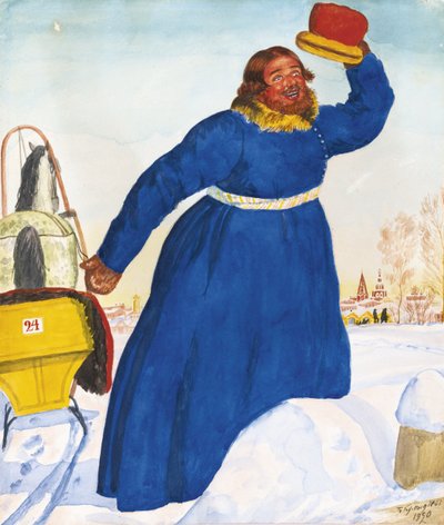Kočí, 1920 od Boris Mikhailovich Kustodiev
