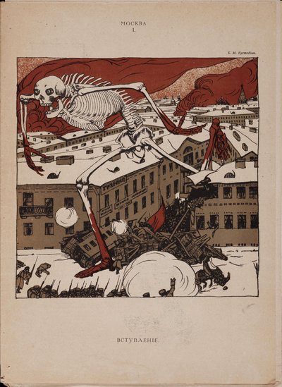 Úvod do revoluce, 1905 od Boris Mikhailovich Kustodiev