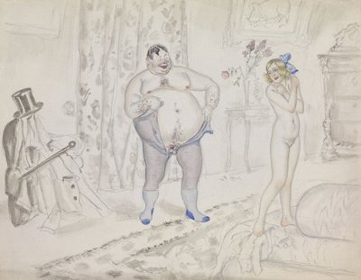 Pozdní noční setkání od Boris Mikhailovich Kustodiev