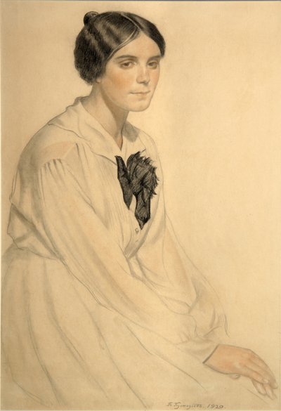 Portrét Xenie Nikolaevny Semenové Skalové, 1920 od Boris Mikhailovich Kustodiev