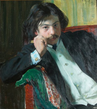 Portrét básníka Janka Lavrina 1887-1986, 1909 od Boris Mikhailovich Kustodiev