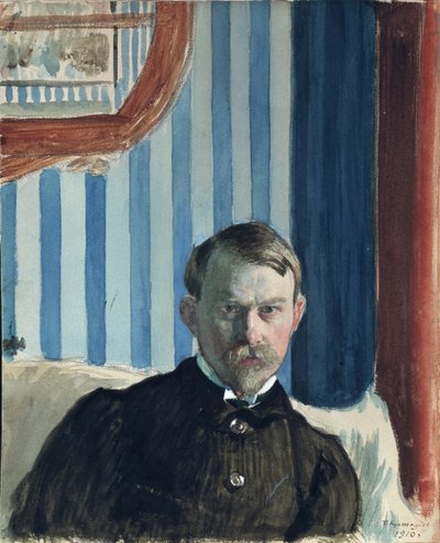 Autoportrét, 1910 od Boris Mikhailovich Kustodiev