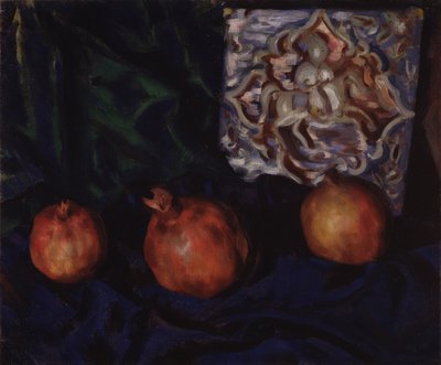 Stálý život. Granátová jablka, 1910 od Boris Mikhailovich Kustodiev