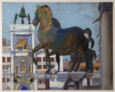 The Horses of San Marco, 1907 od Boris Mikhailovich Kustodiev