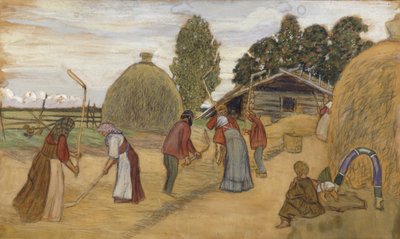 Mláto, 1918 od Boris Mikhailovich Kustodiev