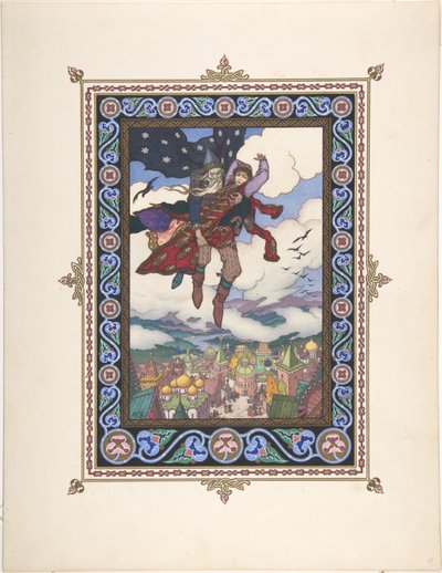 Ilustrace k pohádce Marya Morevna, c. 1925 od Boris Vasilievich Zvorykin