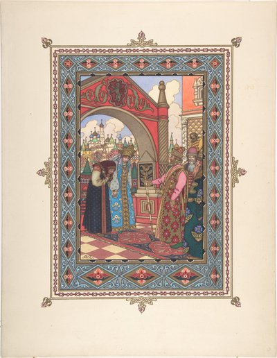 Ilustrace k pohádce Vasilisa the Beautiful, c. 1925 od Boris Vasilievich Zvorykin