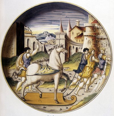 Trojský kůň - ve "Sbírce italských fajánsí z 15., 16. a 17. století" navržené Carlem Delange a Bornemanem od Bornemann Bornemann