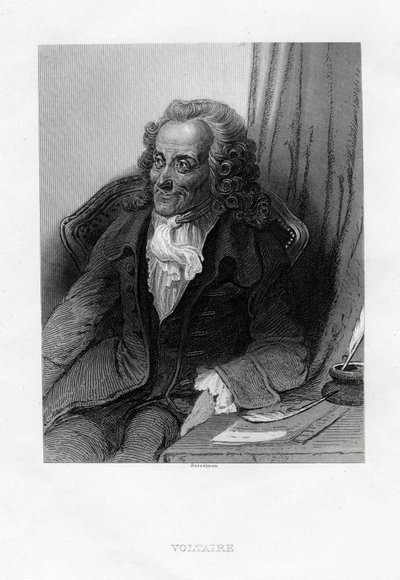 Voltaire, francouzský osvícenský spisovatel, esejista, deista a filozof, 1884 od Bosselman