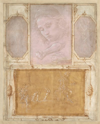 Stránka z "Knihy kreseb" od Botticelli Giorgio Vasari with drawings by Filippino Lippi and Raffaellino del Garbo