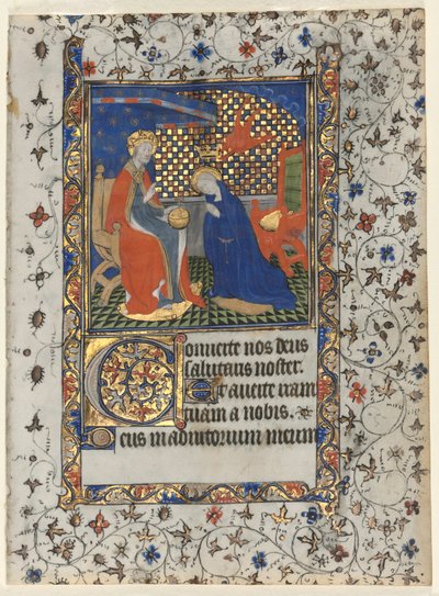 Bifolio z knihy hodin: Korunovace Panny Marie, c. 1415. od Boucicaut Master