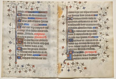 Bifolio z knihy hodin: Text (verso) od Boucicaut Master