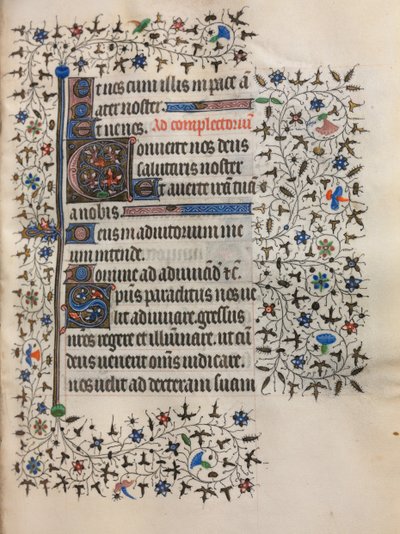 Book of Hours Use of Paris: Decorated Initial, c. 1420. od Boucicaut Master