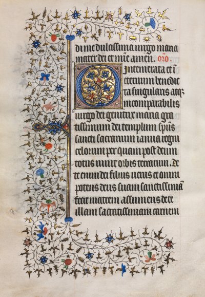 Book of Hours Use of Paris: Decorated Initial, c. 1420. od Boucicaut Master