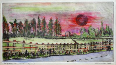 Západ slunce, Hedgerley Green od Brenda Brin Booker