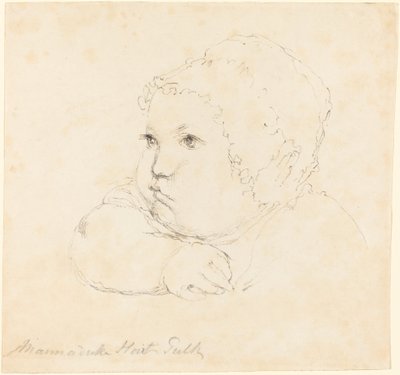 Hlava dítěte v čepici od British 18th Century after John Flaxman