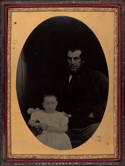 Portrét otce a dcery, 60. léta 19. století (fotografie) od British Photographer