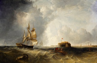 Plachetnice a veslice u Calais od British School