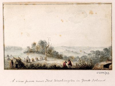Sarja luonnoksia, näkymiä Isossa-Britanniassa, mantereella ja Amerikassa 1772-1778 (akvarelli) od British School