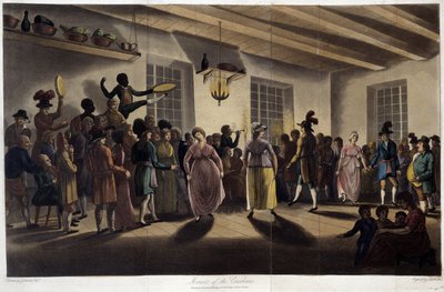 Danse, le menuet; v "" Cesty po Kanadě", George Heriot, ed. Londýn od British School