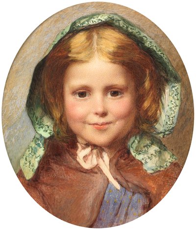 Dívka v čepici (akvarel) od British School