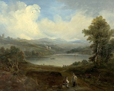 Grasmere, Westmorland, Cumbria (olej na dřevě) od British School