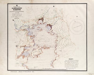 Irsko - západní pobřeží, přístav Glengariff. Prozkoumáno kvalifikační třídou, Navigační škola, září - říjen 1912. od British School