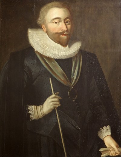 Richard Weston, hrabě z Portlandu, Lord High Treasurer, kolem 1630 (olej na panelu) od British School