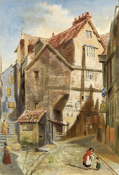 Strmá ulice (olej na plátně) od British School