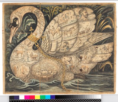 The Noble game of the Swan: Herní deska s 19 přihrádkami od British School
