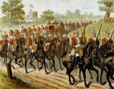 Royal Escort (George II) v roce 1742 - v „“Harper