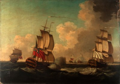 Zajetí lodí Alcide a Lys, 8. června 1755 od British School